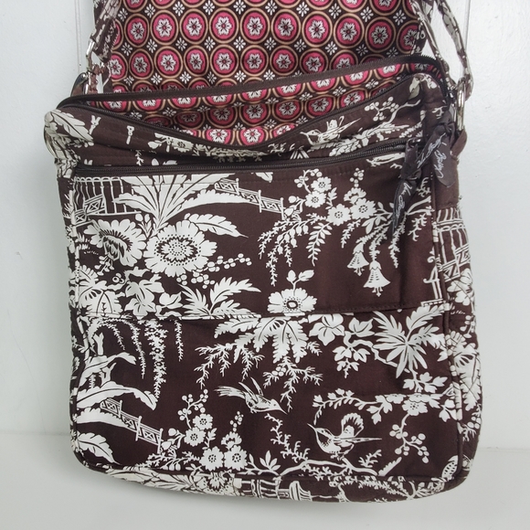 Vera Bradley Brown floral and bird schoolbag - Picture 7 of 12
